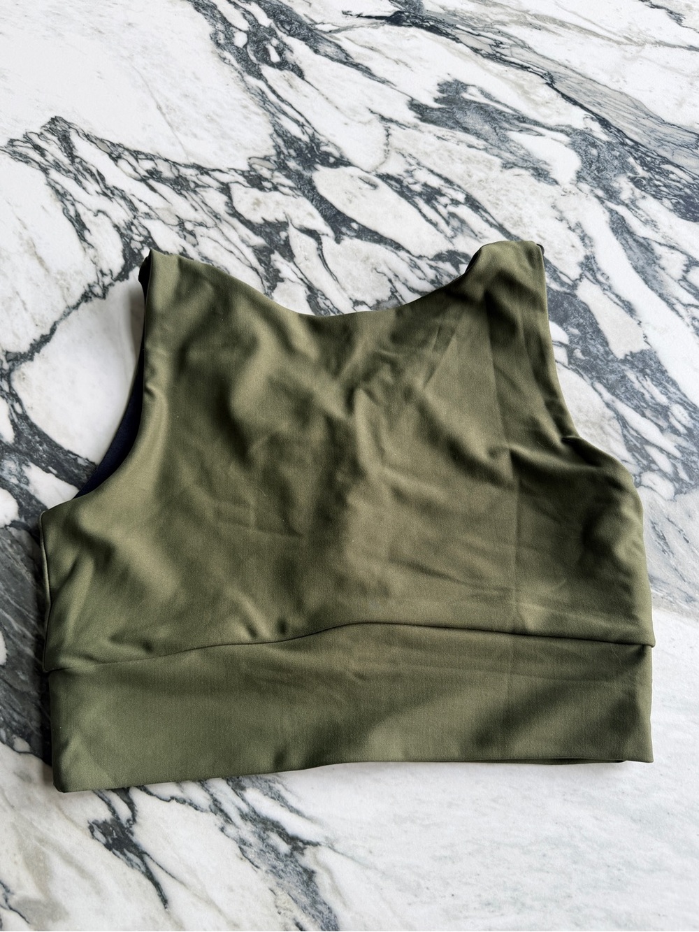 Exotica Exotic Athletica Forest Green Performance Reversible Comfort Crop Top